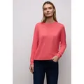 STREET ONE Rundhalspullover Basic rosa 40 EU