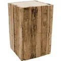 Spetebo - Holz Hocker Eckig - 30 X 20 Cm - Blumenhocker Klotz Blumenständer Blumen Säule