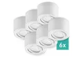 Oktaplex lighting LED Deckenstrahler Lile Aluminium Aufbauspot weiß, schwenkbar, Leuchtmittel wechselbar, neutralweiß, 4000 Kelvin 230V Höhe 50mm weiß