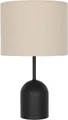 Otto Home LED Deko Tisch Lampe Leuchte CHARLEEN Metall schwarz Textil beige 40cm