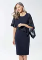GOLDNER Abendkleid Kurzgröße: Kleid mit raffiniertem Chiffonüberwurf