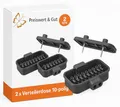 Preiswert&Gut 2X Verteilerdose 10-polig - 8x4-polige Anhängerdose Elektrikdose Anschlussbox ca. 13x8cm - Spritzwassergeschützte - Klemmdose für Wohnmobile, Pkw, LKW, Anhänger, Traktoren, 6V/12V/24V