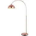 Globo Bogenleuchte Newcastle, Kupfer, Kunststoff, 30x196x92 cm, höhenverstellbar, Fußschalter, Lampen & Leuchten, Innenbeleuchtung, Stehlampen, Bogenlampen