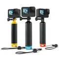 Sametop Schwimmender Handgriff Schwimmer Handler Floating Hand Grip Schwimmend Stick Zubehör Kompatibel mit GoPro Hero 13 12 11 10 9 8 7 6 5 4 Session Max DJI Osmo Action Kameras (Blau)