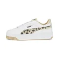 PUMA Mädchen Carina Street Animal Sneaker, Puma White Granola Puma Black, 39 EU
