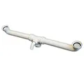 tecuro Ablaufverbindung für Doppel-Spülbecken, extra lang, 1 1/2 Zoll Anschluss, Rohrdurchmesser 40 mm x Länge 570 mm, kürzbar, inkl. Geräteanschluss