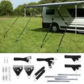 your GEAR 4-Punkt Sturmband-Set für Markisen mit Kederleiste, Universelle Sturmsicherung gegen Wind und Sturm, Schnellmontage