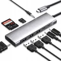 USB-C HUB ADAPTER HDMI 4k UHD Micro SD 3x USB 3.0 Power Delivery PD