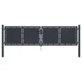 vidaXL Gartentor aus Stahl 300 x 100 cm Anthrazit NEU