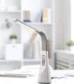 LED Schreibtischlampe Touch Dimmer Bürolampe Tageslicht mit USB & Ventilator