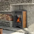 Aquaflam Vario Barma Basic Wasserführender Kaminofen Nut Tree 11 kW (7 kW
