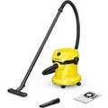 Kärcher WD 2 PLUS 15 l Trommel-Vakuum Trocken&Nass 1000 W Staubbeutel - Schwarz/Gelb