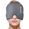 ONLYCARE Migräne Maske, Upgraded Kühlmaske Schlafmaske Kühlmütze Kühlhaube 360° Gel Surround kühlpads zur Linderung von Migräne, Kopfschmerzen