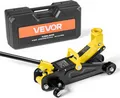 VEVOR Rangierwagenheber Wagenheber mit niedrigem Profil & 360° Rollen 1,5 t, Einzelkolben-Schnellhubpumpe, 13-31 cm Hubhöhe, hydraulische Wagenheber für Sportwagen, Limousinen Gelb + Schwarz