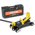 VEVOR Rangierwagenheber Wagenheber mit niedrigem Profil & 360° Rollen 1,5 t, Einzelkolben-Schnellhubpumpe, 13-31 cm Hubhöhe, hydraulische Wagenheber für Sportwagen, Limousinen Gelb + Schwarz