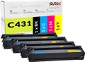 OBV Toner-Set für Lexmark 431 CS331dw CS431dw Schwarz, Cyan, Magenta, Gelb, OEM 20N20K0 20N20C0 20N20M0 20N20Y0
