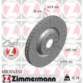 ZIMMERMANN 2x Bremsscheibe vorne Ø340 mm Innenbelüftet Gelocht für VW Passat