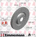 2x ZIMMERMANN 600.3243.52 Bremsscheibe für AUDI SEAT SKODA VW