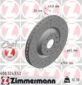 2x ZIMMERMANN Bremsscheibe SPORT Z 600.3243.52 für AUDI VW SKODA SEAT GOLF TT CC