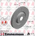 2x ZIMMERMANN Bremsscheibe 600.3243.52 für VW SKODA SEAT AUDI
