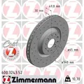 2 Stück Zimmermann Sport Z Bremsscheiben 600.3243.52 vorne für Audi Seat Skoda V