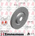2x Bremsscheibe innenbelüftet 600.3243.52 ZIMMERMANN für VW SKODA AUDI SEAT