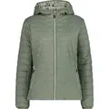 CMP Wattierte Damen Stepp Jacke mit Feel Warm Flat und Kapuze grün 40 - Grün - 40