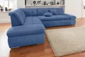 DOMO collection Ecksofa NMORIC inkl. Zierkissen 273x216x80 cm L-Form, Ottomanen-Abschluss, wahlweise mit Bettfunktion und Armlehnverstellung