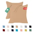 Livessa 2er Set Kissenbezug 40x40 aus%100 Baumwolle Jersey Stoff - Verdeckter Reißverschluss, Kopfkissenbezug 40x40 cm, Kissenhülle, Ultra weich und atmungsaktiv, Oeko-Tex Zertifiziert