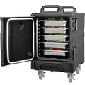 VEVOR Isolierter Speisenbehälterträger Warmhaltebox für Gastronomie 75 L, Speisenbehälter mit Doppelschnallen & Griffen, Speisenbehälterträger Lebensmitteltransportbox für Restaurant (ohne Tablett)