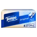 Essity Germany GmbH Tempo Taschentuchbox Original, 4-lagig, Extra starke und einmalig weiche Taschentücher, 1 Packung = 100 Tücher, Designs sortiert 830489
