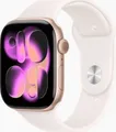 Apple Watch Series 11 GPS + Cellular 46mm Aluminium rosegold mit Sportarmband M/L blassrosa