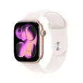 Apple Watch Series 11 GPS + Cellular 46 mm Smartwatch mit Aluminiumgehäuse in Roségold und Sportarmband in Blassrosa (M/L), Schlafindex, Fitnesstracker, Gesundheitsüberwachung, Always-On Display