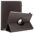 Cadorabo Hülle kompatibel mit 10" Tablets Tablethülle 360 Design aus Premium Kunst Leder Flip Klappbare Stoßfeste Magnetische Cover Hülle für 10" Tablets Tasche in Braun