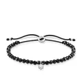 THOMAS SABO Armband schwarze Perlen mit weißem Stein 925 Sterling Silber A1987-401-11-L20V
