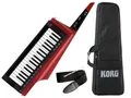 Korg RK-100S 2 Rd Transluzent Rot Schlager Keytar Synthesizer 37Keys Schulter