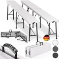 CASARIA® 2er Set Bierbank Klappbar 8 Personen 183cm Kunststoff Klappbank Faltbar Biergarten Campingbank Bierbänke Bierbankgarnitur Gartenbank Weiß