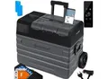KESSER® Kompressor Kühlbox elektrisch Gefrierbox, Mit APP-Steuerung USB-Anschluss 12/24 V 230V, +Teleskopstange Räder Kühlschrank Kühlung bis -20 °C für Auto, Lkw, Boot, Reisemobil, Camping