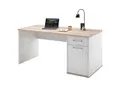 Mid.you Schreibtisch, Weiß, Eiche, Holzwerkstoff, 1 Schublade(n) Schubladen, rechteckig, Wange, 73x76x160 cm, Arbeitszimmer, Schreibtische, Bürotische