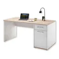 Stella Trading ROMANCE Schreibtisch mit Schublade in Sibiu Lärche Optik, San Remo - Moderner Bürotisch Computertisch mit großer Arbeitsfläche - 160 x 76 x 73 cm (B/H/T)