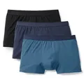 CALIDA Boxer Natural Benefit Herren (3-St., 3er-Pack) im 3er-Pack, weicher Elastikbund blau L (52/54)