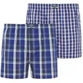 Jockey Webboxer Everyday Striped (2er Pack) mit Marken Weblabel am Bund blau L
