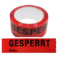 Klebeband Gesperrt Prüfer, Rot, Folie, 50 mm x 66 m, 36 Rollen