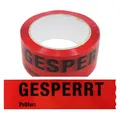 Klebeband Gesperrt Prüfer, Rot, Folie, 50 mm x 66 m, 1 Rolle
