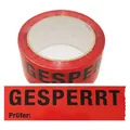 Klebeband Gesperrt Prüfer, Rot, Folie, 50 mm x 66 m, 6 Rollen
