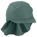 Sterntaler® Schirmmütze UV-Schutz 50+ Schirmmütze mit Nackenschutz Basic (1-St) Kindermütze mit Schirm aus UV-Popeline unifarben grün 51 cm