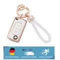 Weiße Autoschlüssel Hülle für Peugeot und Citroen – Hochwertiges Design & Schutz