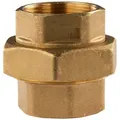 Messing Gewinde-Fitting Verschraubung gerade mit O-Ring konisch dichtend 3 teilig 1 1/2"IG - 1 1/2"IG (DN 40) - schwere Ausführung