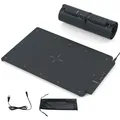 COSTWAY Elektrische Silikon Speisewärmer rollbar, Wärmematte mit Temperatur 60/80/100°C einstellbar, 1/3/5H Timer, Automatischer Abschaltung 64x... - Schwarz