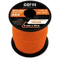 GO!elements Abspannleine Paracord 550 - 4mm, Paracord 550 aus reißfester Nylonschnur orange 30m